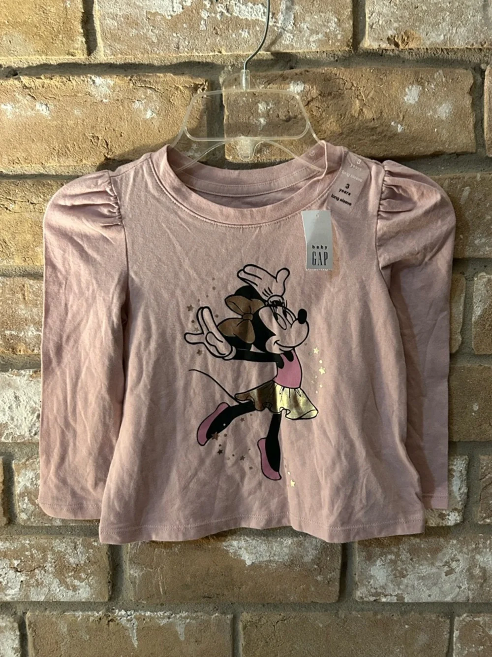 babyGap Pink Minnie Mouse Long-Sleeve Top for Kids. New with tag.